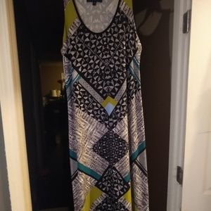 Snap Sleeveless Maxi Dress XL Black